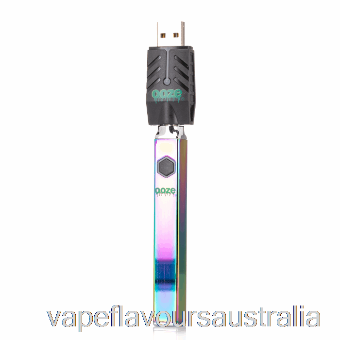 Vape Nicotine Australia Ooze Quad Flex Temp 500mAh Battery Rainbow